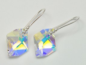  Srebrne kolczyki Swarovski Cosmic Crystal AB