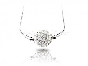 NASZYJNIK Z KRYSZTAŁAMI SWAROVSKIEGO DELICATE 1 KULKA 10MM