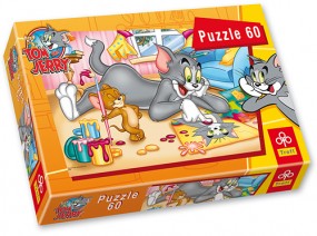  Puzzle 60 el. Malowanki Tom i Yerry Trefl 17159