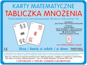  Karty matematyczne "Tabliczka mnożenia"