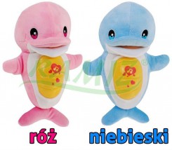  miękki delfinek lampka pozytywka przytulanka - 2 kolory