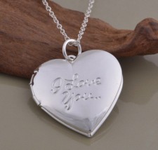  Srebrne Serduszko Otwierane I Love You 925
